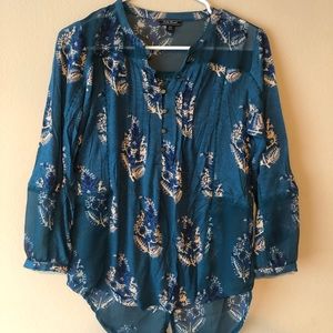 Lucky Brand blouse cotton and shear